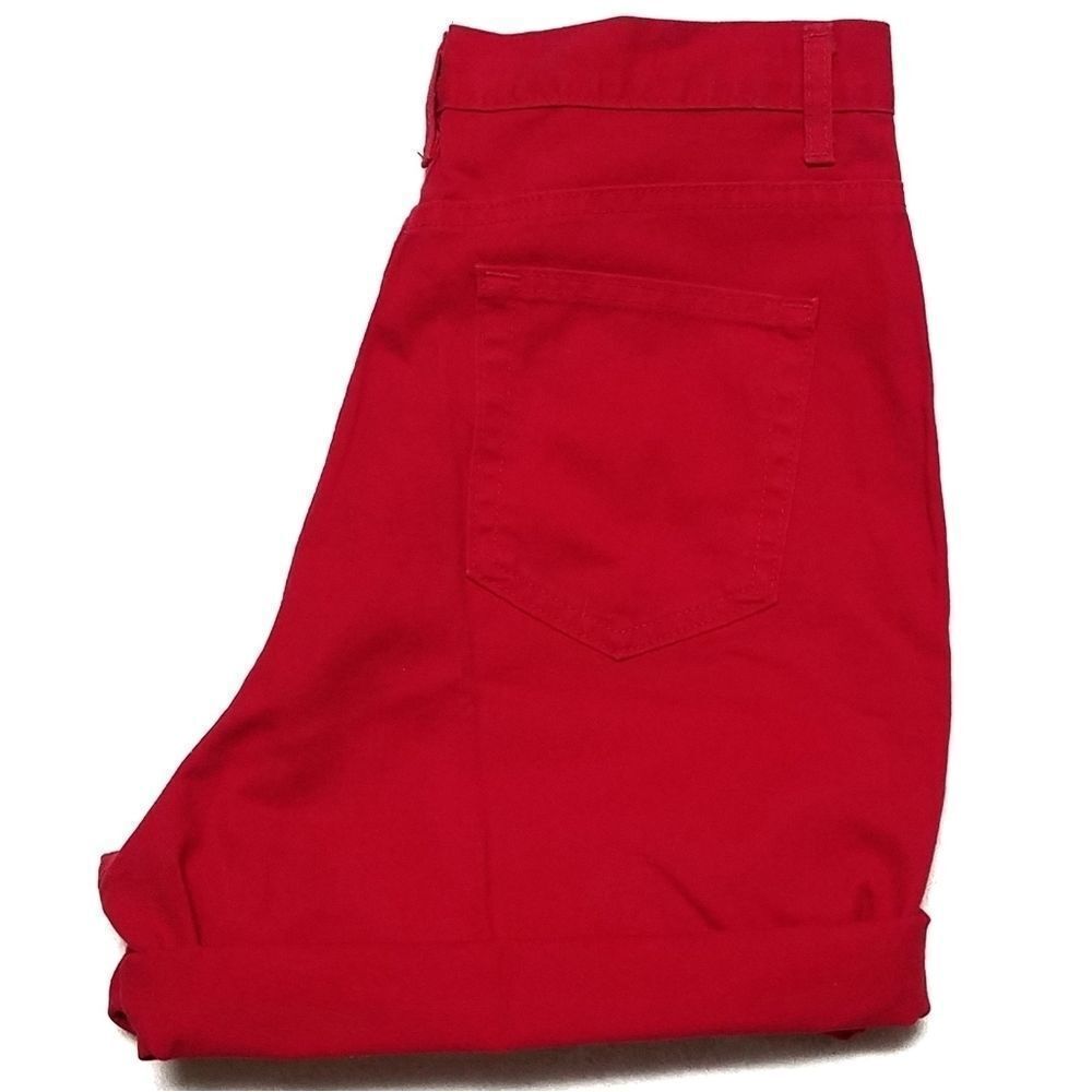 Vintage 70s Faded Glory Red High Rise Denim Shorts - image 1